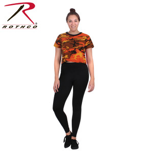 Rothco Women's Camo Crop Top Savage Orange Camo Size 2XL Rothco Women's Camo Crop Top Savage Orange Camo Size 2XL