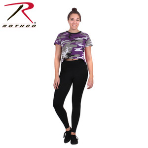 Rothco Women's Camo Crop Top Ultra Violet Camo Size L Rothco Women's Camo Crop Top Ultra Violet Camo Size L