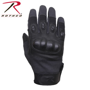 Rothco Carbon Fiber Hard Knuckle Cut/Fire Resistant Gloves Black Size L Rothco Carbon Fiber Hard Knuckle Cut/Fire Resistant Gloves Black Size L