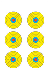 ACTION PRBE6100 BRIGHT 6 BLLSYE TARGET 100 BX ACTION PRBE6100 BRIGHT 6 BLLSYE TARGET 100 BX