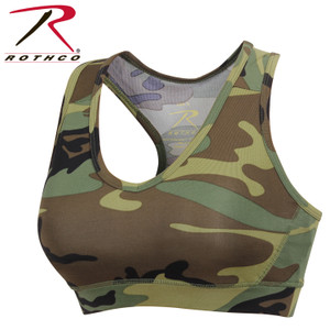 Rothco Camo Sports Bra Woodland Camo Size S Rothco Camo Sports Bra Woodland Camo Size S