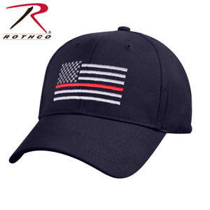 Rothco Thin Red Line Flag Low Profile Cap Navy Blue Size One Size Rothco Thin Red Line Flag Low Profile Cap Navy Blue Size One Size