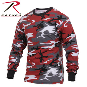 Rothco Long Sleeve Color Camo T-Shirt Red Camo Size 3XL Rothco Long Sleeve Color Camo T-Shirt Red Camo Size 3XL