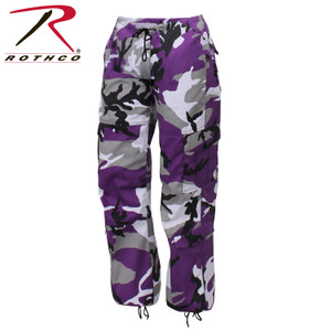 Rothco Womens Paratrooper Colored Camo Fatigues Ultra Violet Camo Size XL Rothco Womens Paratrooper Colored Camo Fatigues Ultra Violet Camo Size XL