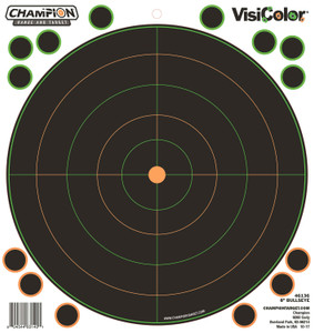 CHAMP 46136      8IN BULLS EYE 5PK W/40 PASTERS CHAMP 46136      8IN BULLS EYE 5PK W/40 PASTERS