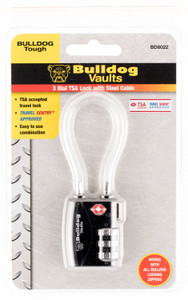 BDOG BD8022      TSA LOCK W/STEEL CABLE