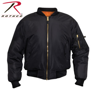 Rothco Enhanced Nylon MA-1 Flight Jacket Black Size 3XL Rothco Enhanced Nylon MA-1 Flight Jacket Black Size 3XL