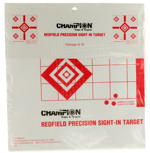 CHAMP 47388 SIGHT IN TARGETS(REDFIELD)10PK CHAMP 47388 SIGHT IN TARGETS(REDFIELD)10PK