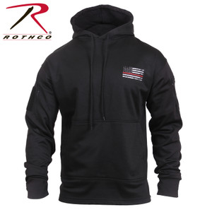 Rothco Thin Red Line Concealed Carry Hoodie Black Size 2XL