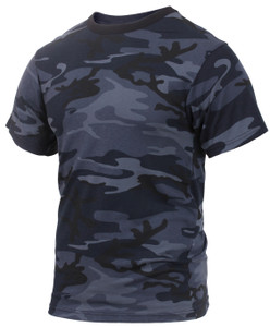 Rothco Color Camo T-Shirts Midnight Blue Camo Size 3XL Rothco Color Camo T-Shirts Midnight Blue Camo Size 3XL
