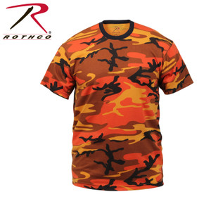 Rothco Color Camo T-Shirts Savage Orange Camo Size XS