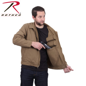 Rothco Lightweight Concealed Carry Jacket Coyote Brown Size XL Rothco Lightweight Concealed Carry Jacket Coyote Brown Size XL