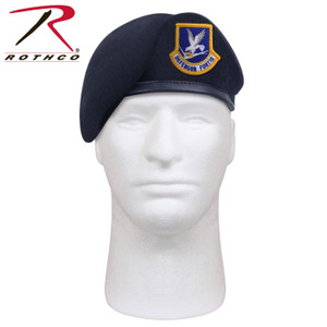 Rothco Inspection Ready Beret With USAF Flash - Midnight Navy Blue Midnight Navy Blue Size 7 Rothco Inspection Ready Beret With USAF Flash - Midnight Navy Blue Midnight Navy Blue Size 7