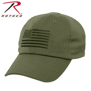 Rothco Tactical Operator Cap With US Flag Olive Drab Rothco Tactical Operator Cap With US Flag Olive Drab
