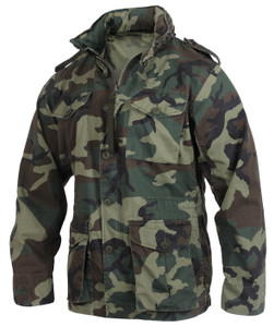Rothco Vintage Lightweight M-65 Field Jacket Woodland Camo Size M Rothco Vintage Lightweight M-65 Field Jacket Woodland Camo Size M