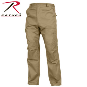Rothco Relaxed Fit Zipper Fly BDU Pants Khaki Size L (35"-39" Waist) Rothco Relaxed Fit Zipper Fly BDU Pants Khaki Size L (35"-39" Waist)