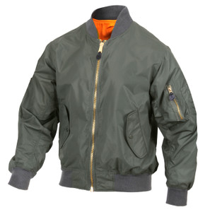 Rothco Lightweight MA-1 Flight Jacket Sage Green Size 3XL Rothco Lightweight MA-1 Flight Jacket Sage Green Size 3XL
