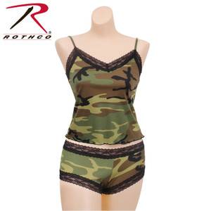 Rothco Women's Lace Trimmed Camo Camisole Woodland Camo Size XS Rothco Women's Lace Trimmed Camo Camisole Woodland Camo Size XS