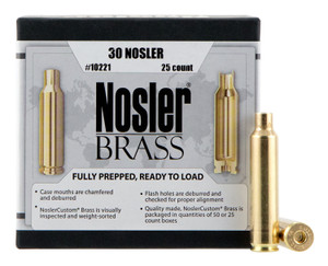 NOS 10221 CUSTOM BRASS 30 NOSLER    25