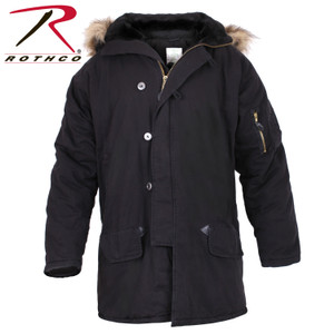 Rothco Vintage N-3B Parka Black Size XS Rothco Vintage N-3B Parka Black Size XS