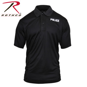 Rothco Moisture Wicking Police Polo Shirt Black Size M Rothco Moisture Wicking Police Polo Shirt Black Size M