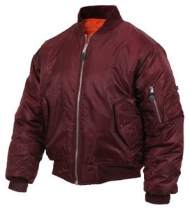 Rothco MA-1 Flight Jacket Maroon Size M Rothco MA-1 Flight Jacket Maroon Size M