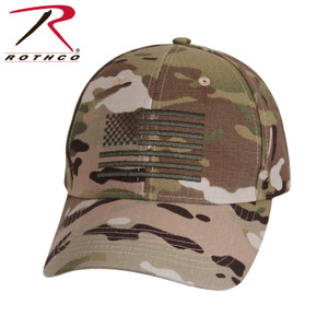 Rothco U.S. Flag Low Profile Cap MultiCam Size One Size Rothco U.S. Flag Low Profile Cap MultiCam Size One Size