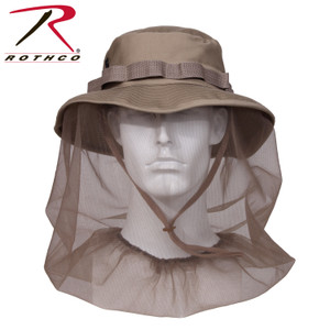 Rothco Boonie Hat With Mosquito Netting Khaki Size 7 1/2