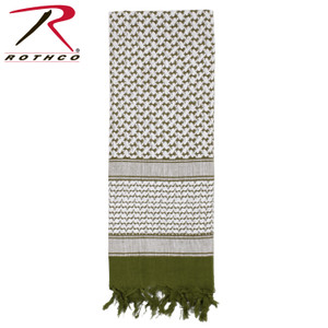 Rothco Shemagh Tactical Desert Keffiyeh Scarf Olive Drab / White Size One Size Rothco Shemagh Tactical Desert Keffiyeh Scarf Olive Drab / White Size One Size