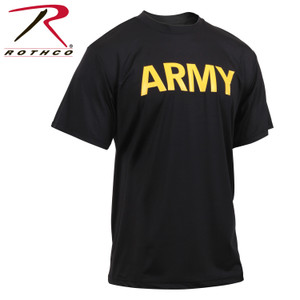 Rothco Physical Training Shirt Black Size XL Rothco Physical Training Shirt Black Size XL