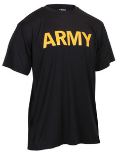 Rothco Physical Training Shirt Black Size S Rothco Physical Training Shirt Black Size S