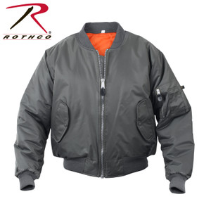 Rothco MA-1 Flight Jacket Gunmetal Grey Size 2XL Rothco MA-1 Flight Jacket Gunmetal Grey Size 2XL