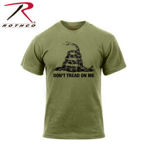 Rothco Don't Tread On Me T-Shirt Olive Drab Size S Rothco Don't Tread On Me T-Shirt Olive Drab Size S