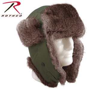 Rothco Fur Flyer's Hat Olive Drab Size 7 1/2 Rothco Fur Flyer's Hat Olive Drab Size 7 1/2