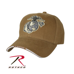 Rothco Deluxe Eagle, Globe & Anchor Low Profile Cap Coyote Brown Size One Size Rothco Deluxe Eagle, Globe & Anchor Low Profile Cap Coyote Brown Size One Size