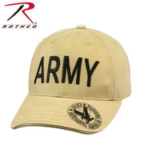 Rothco Vintage Deluxe Army Low Profile Insignia Cap Khaki Rothco Vintage Deluxe Army Low Profile Insignia Cap Khaki