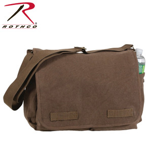 Rothco Vintage Washed Canvas Messenger Bag Brown Size One Size Rothco Vintage Washed Canvas Messenger Bag Brown Size One Size