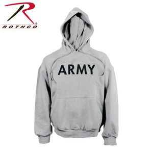 Rothco Army PT Pullover Hooded Sweatshirt Grey Size XL