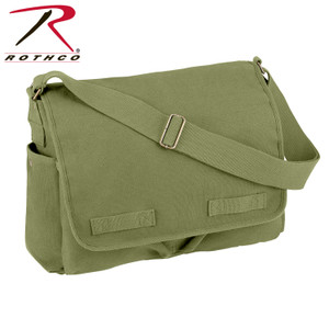 Rothco Vintage Unwashed Canvas Messenger Bag Olive Drab Size One Size Rothco Vintage Unwashed Canvas Messenger Bag Olive Drab Size One Size