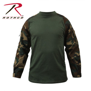 Rothco NYCO FR Fire Retardant Combat Shirt Woodland Camo Size XL Rothco NYCO FR Fire Retardant Combat Shirt Woodland Camo Size XL
