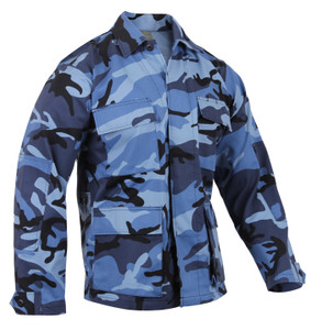 Rothco Color Camo BDU Shirt Sky Blue Camo Size XS