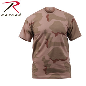 Rothco Camo T-Shirts Tri-Color Desert Camo Size L Rothco Camo T-Shirts Tri-Color Desert Camo Size L