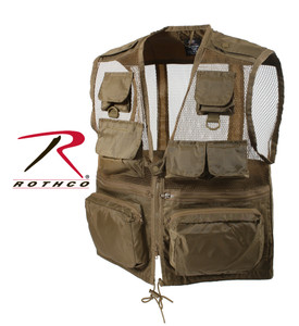 Rothco Tactical Recon Vest Coyote Brown Size S Rothco Tactical Recon Vest Coyote Brown Size S