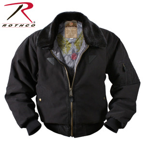 Rothco Vintage B-15A Bomber Jacket Black Size XL Rothco Vintage B-15A Bomber Jacket Black Size XL