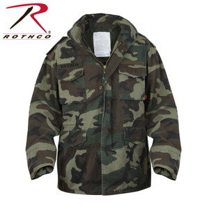 Rothco Vintage M-65 Field Jacket Woodland Camo Size 3XL Rothco Vintage M-65 Field Jacket Woodland Camo Size 3XL
