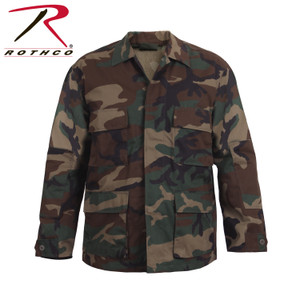 Rothco Camo BDU Shirt Woodland Camo Size S