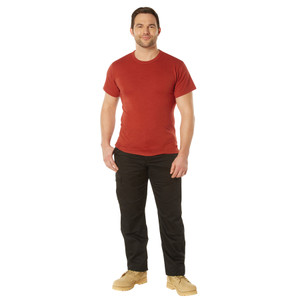 Rothco Solid Color Cotton / Polyester Blend T-Shirt Heather Red Size 3XL Rothco Solid Color Cotton / Polyester Blend T-Shirt Heather Red Size 3XL
