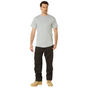 Rothco Solid Color Cotton / Polyester Blend T-Shirt Heather Grey Size M Rothco Solid Color Cotton / Polyester Blend T-Shirt Heather Grey Size M