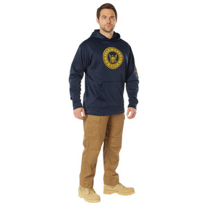 Rothco Navy Emblem Pullover Hooded Sweatshirt Navy Blue Size S Rothco Navy Emblem Pullover Hooded Sweatshirt Navy Blue Size S