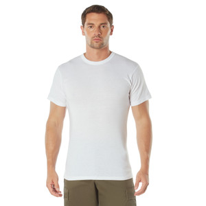 Rothco Solid Color T-Shirt with Cotton / Polyester Blend White Size XL Rothco Solid Color T-Shirt with Cotton / Polyester Blend White Size XL